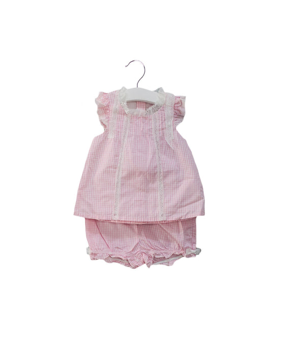 A Pink Shorts Sets from Nicholas & Bears in size 0-3M for girl. (Front View)