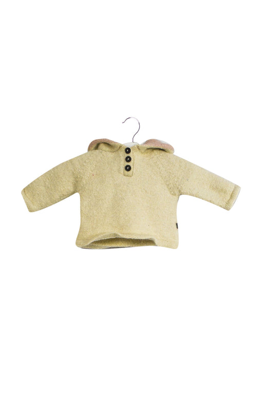 A White Buttoned Sweatshirts from Oeuf in size 6-12M for girl. (Front View)