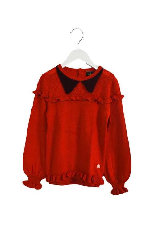 A Red Knit Sweaters from As Little As in size 5T for girl. (Front View)