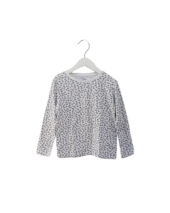 A White Long Sleeve Tops from Monoprix in size 6T for girl. (Front View)