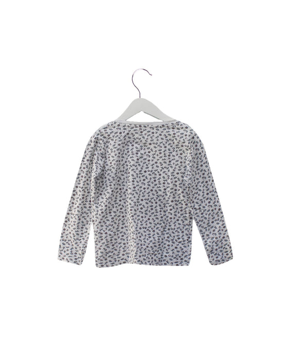 A White Long Sleeve Tops from Monoprix in size 6T for girl. (Back View)
