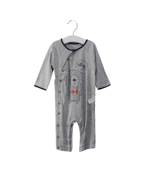 A Grey Long Sleeve Jumpsuits from Mides in size 6-12M for boy. (Front View)