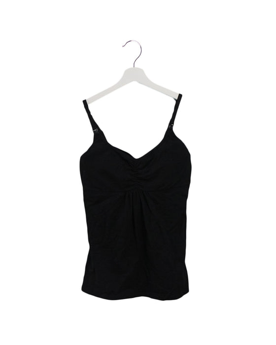 A Black Sleeveless Tops from Mayarya in size L for maternity. (Front View)