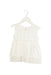 A White Sleeveless Tops from DOUUOD in size 3T for girl. (Front View)