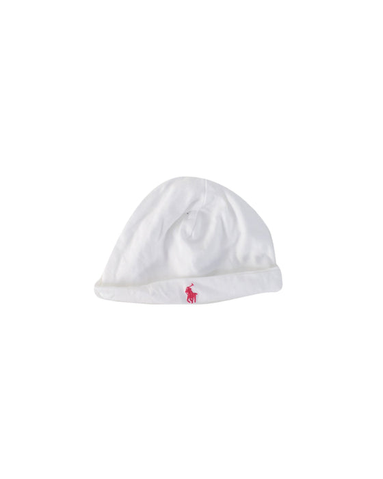 A White Beanies from Ralph Lauren in size 3-6M for girl. (Front View)