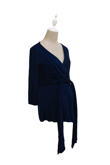 A Blue Long Sleeve Tops from Isabella Oliver in size S for maternity. (Front View)