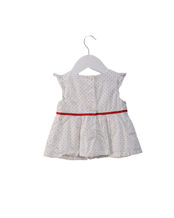 A White Sleeveless Tops from Janie & Jack in size 6-12M for girl. (Back View)