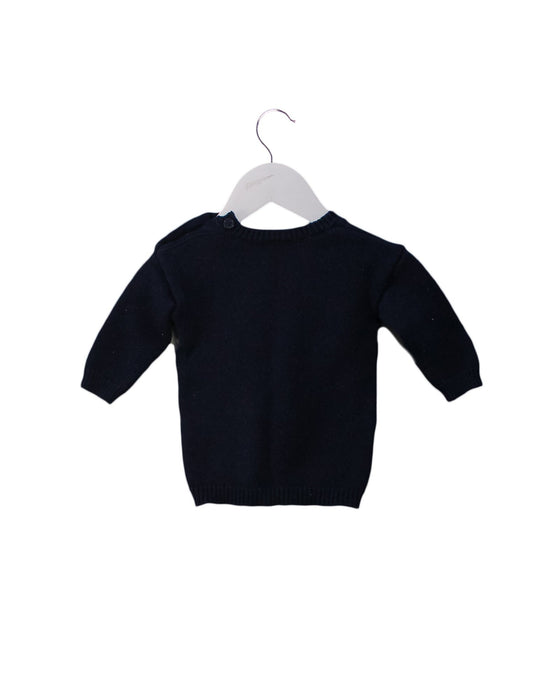 A Navy Knit Sweaters from Seed in size 0-3M for girl. (Back View)