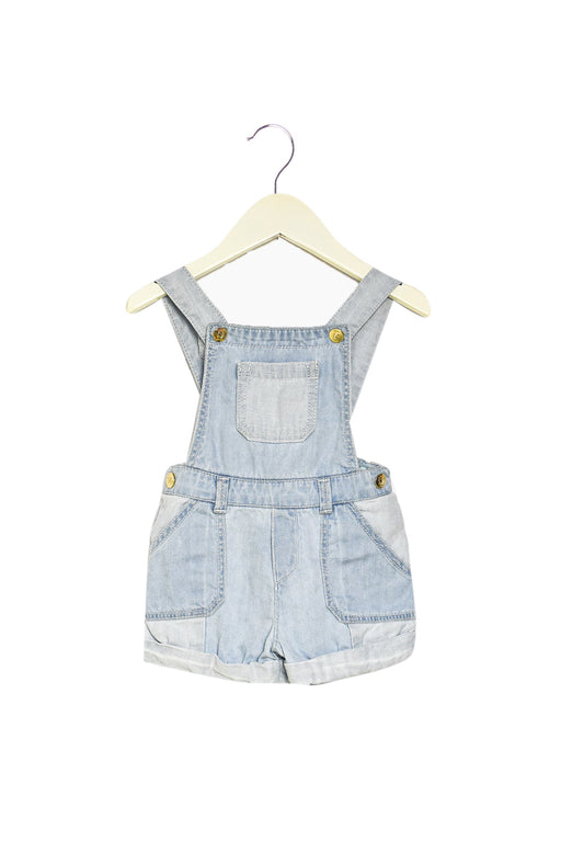 A Blue Overall Shorts from Chloe in size 6-12M for girl. (Front View)