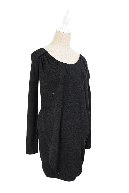 A Grey Long Sleeve Tops from Seraphine in size XS for maternity. (Front View)