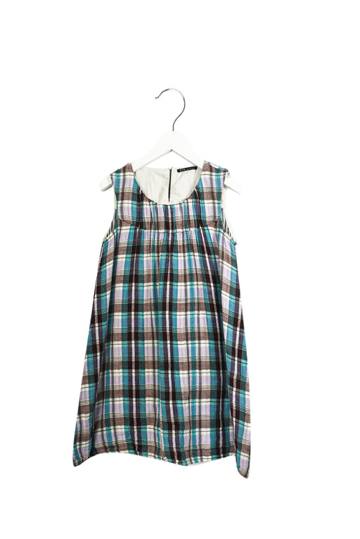 A Blue Sleeveless Dresses from FITH in size 5T for girl. (Front View)
