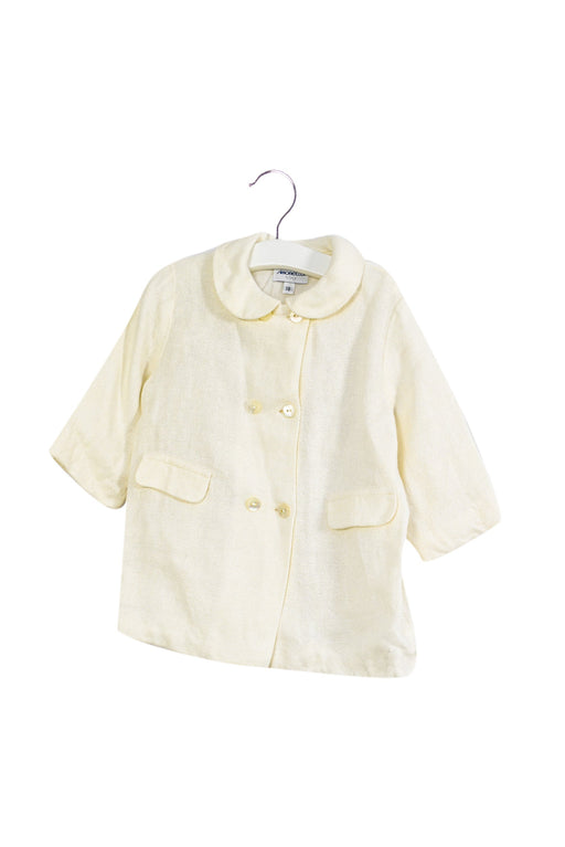 A White Coats from Simonetta in size 12-18M for girl. (Front View)
