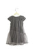 A Grey Short Sleeve Dresses from Le Petit Society in size 2T for girl. (Back View)