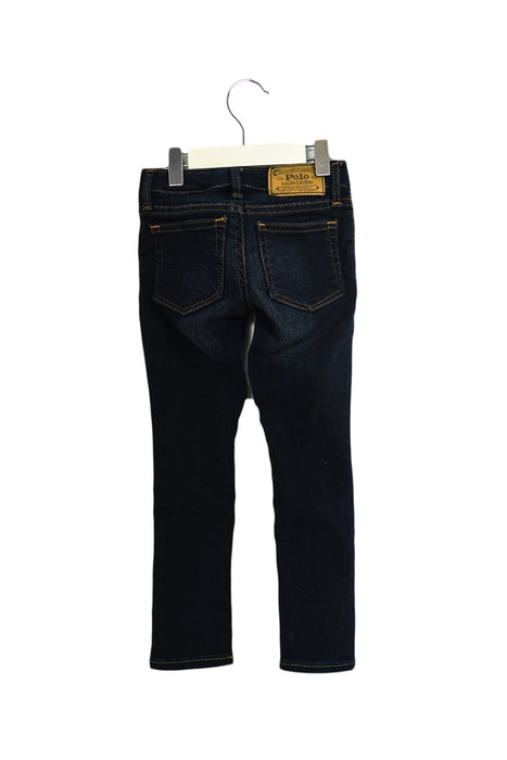 A Navy Jeans from Polo Ralph Lauren in size 4T for girl. (Back View)