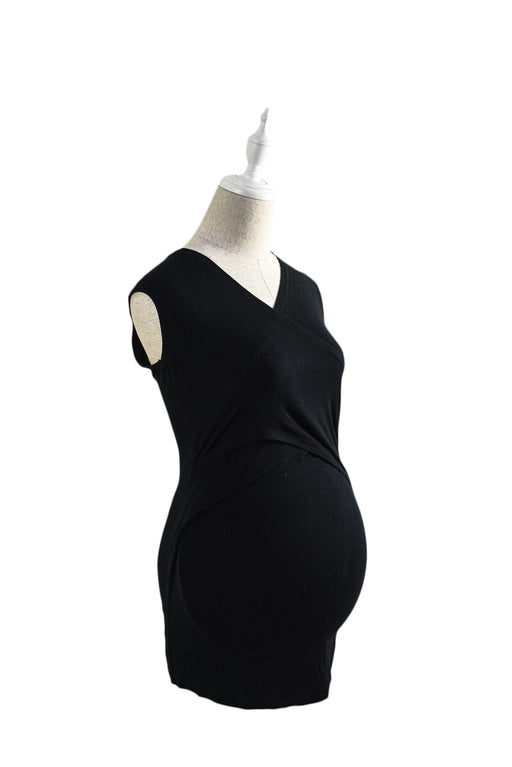 A Black Sleeveless Dresses from Ripe in size XS for maternity. (Front View)