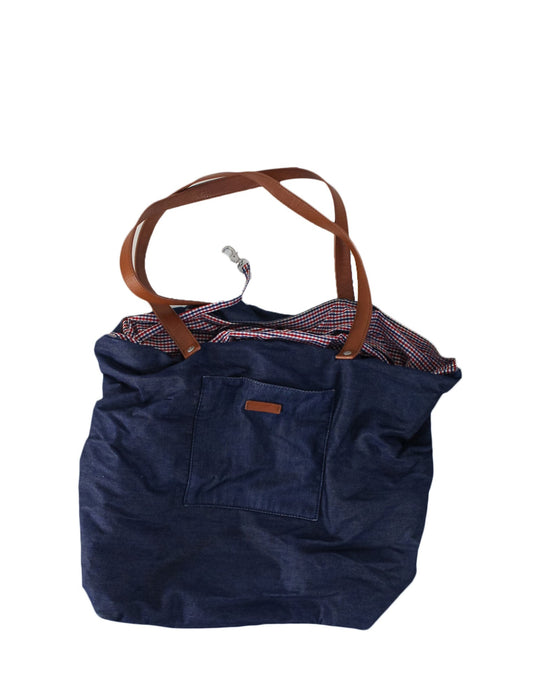 A Navy Diaper Bags from Jacadi in size O/S for neutral. (Front View)
