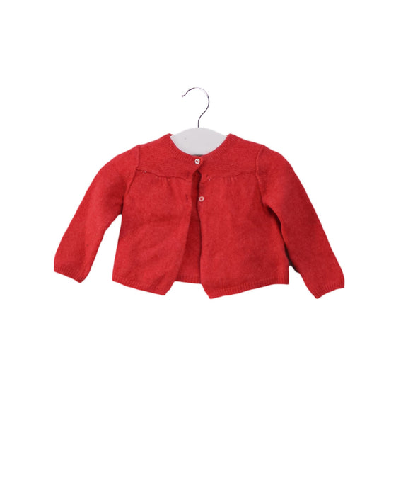 A Pink Cardigans from Bonpoint in size 6-12M for girl. (Front View)