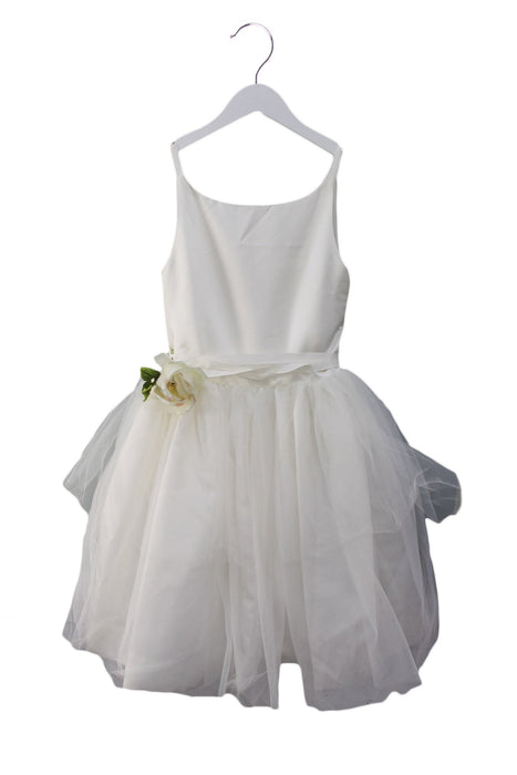 A Ivory Sleeveless Dresses from Us Angels in size 14Y for girl. (Front View)