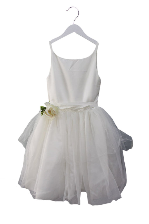 A Ivory Sleeveless Dresses from Us Angels in size 14Y for girl. (Front View)
