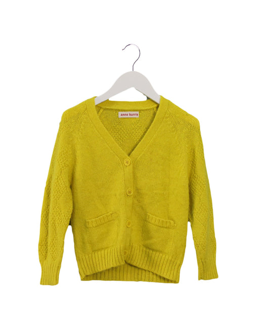 A Yellow Cardigans from Anne Kurris in size 6T for girl. (Front View)