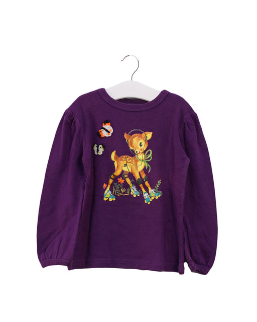 A Purple Long Sleeve Tops from Milk on the Rocks in size 5T for girl. (Front View)