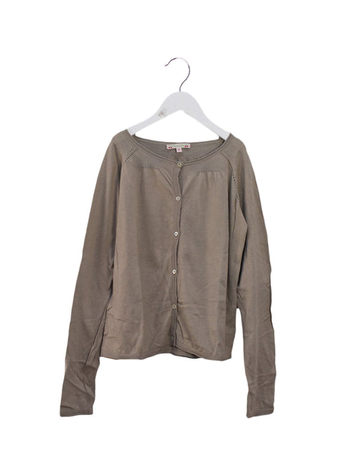 A Grey Cardigans from Bonpoint in size 8Y for girl. (Front View)