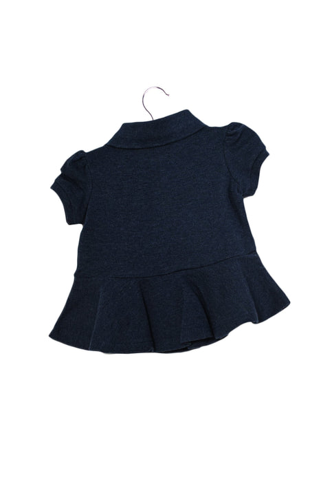 A Navy Short Sleeve Polos from Ralph Lauren in size 0-3M for girl. (Back View)