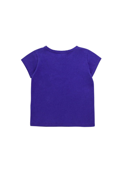 A Purple Short Sleeve T Shirts from Bonpoint in size 6T for girl. (Back View)