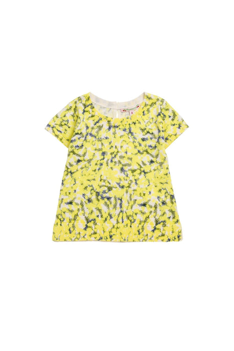 A Yellow Knit Sweaters from Bonpoint in size 4T for girl. (Front View)