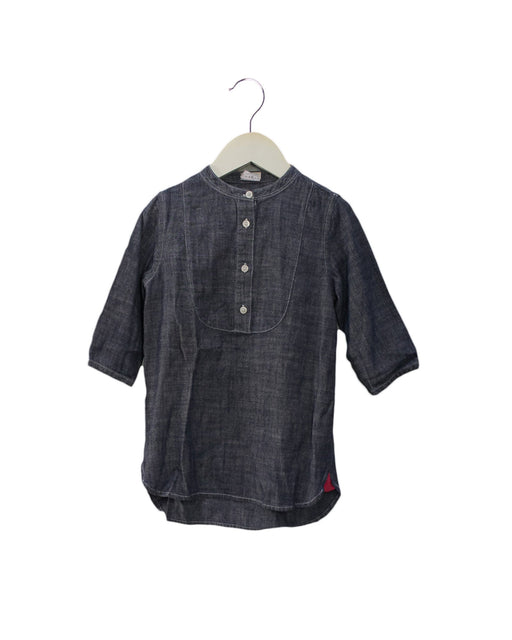 A Navy Long Sleeve Dresses from Crewcuts in size 4T for girl. (Front View)