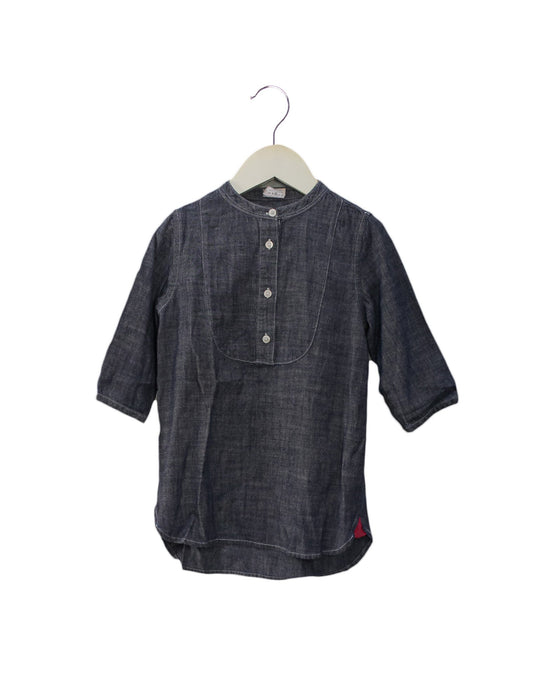 A Navy Long Sleeve Dresses from Crewcuts in size 4T for girl. (Front View)