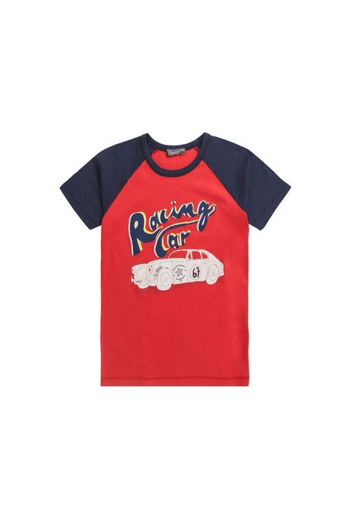 A Red Short Sleeve T Shirts from Bonpoint in size 4T for boy. (Front View)