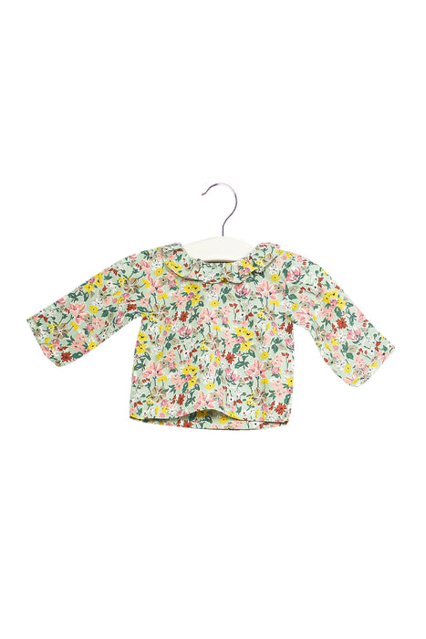 A Green Long Sleeve Tops from Bonpoint in size 0-3M for girl. (Front View)