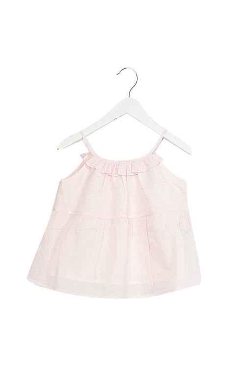 A Pink Sleeveless Tops from Bonpoint in size 4T for girl. (Front View)