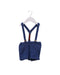 A Blue Overall Shorts from Nanos in size 6-12M for boy. (Front View)