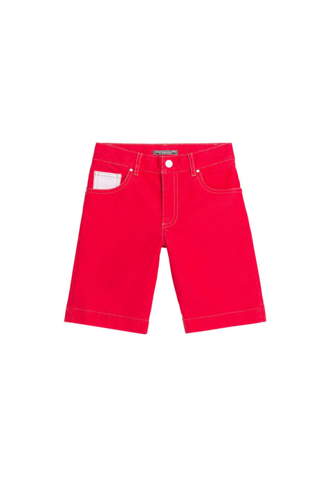 A Red Shorts from Bonpoint in size 4T for boy. (Front View)