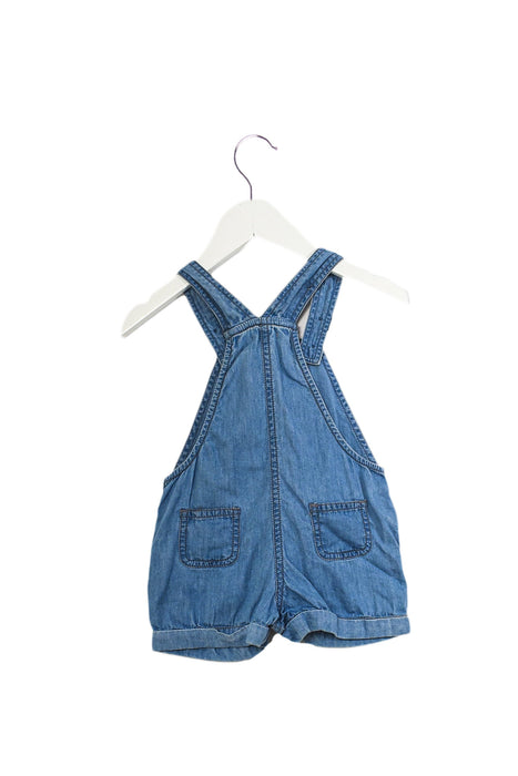 A Blue Overall Shorts from Bout'Chou in size 6-12M for girl. (Back View)