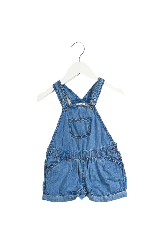 A Blue Overall Shorts from Bout'Chou in size 6-12M for girl. (Front View)