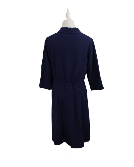 A Navy Long Sleeve Dresses from Seraphine in size M for maternity. (Back View)