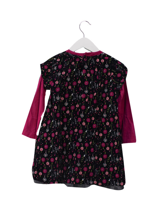 A Pink Long Sleeve Dresses from La Compagnie des Petits in size 4T for girl. (Back View)