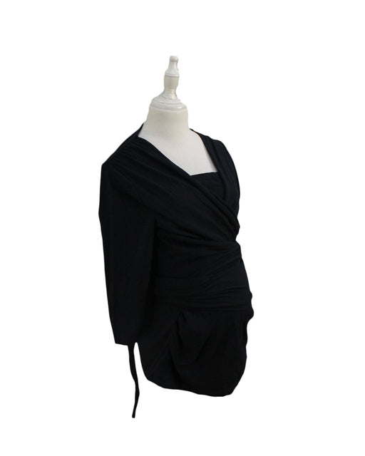 A Black Long Sleeve Tops from Seraphine in size M for maternity. (Front View)