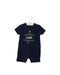 A Navy Short Sleeve Rompers from Guess in size 6-12M for boy. (Front View)