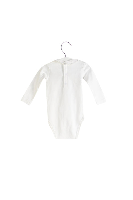 A White Long Sleeve Bodysuits from Jacadi in size 3-6M for girl. (Back View)