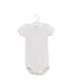 A White Short Sleeve Bodysuits from Petit Bateau in size 3-6M for girl. (Front View)