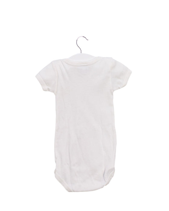 A White Short Sleeve Bodysuits from Petit Bateau in size 3-6M for girl. (Back View)