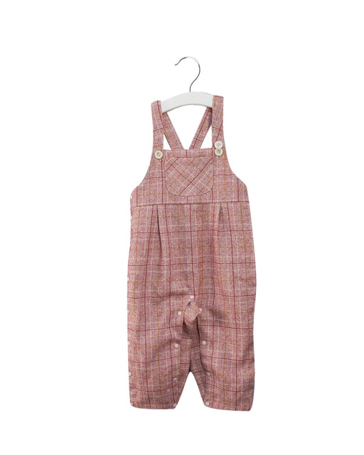 A Pink Long Overalls from Chickeeduck in size 18-24M for girl. (Front View)