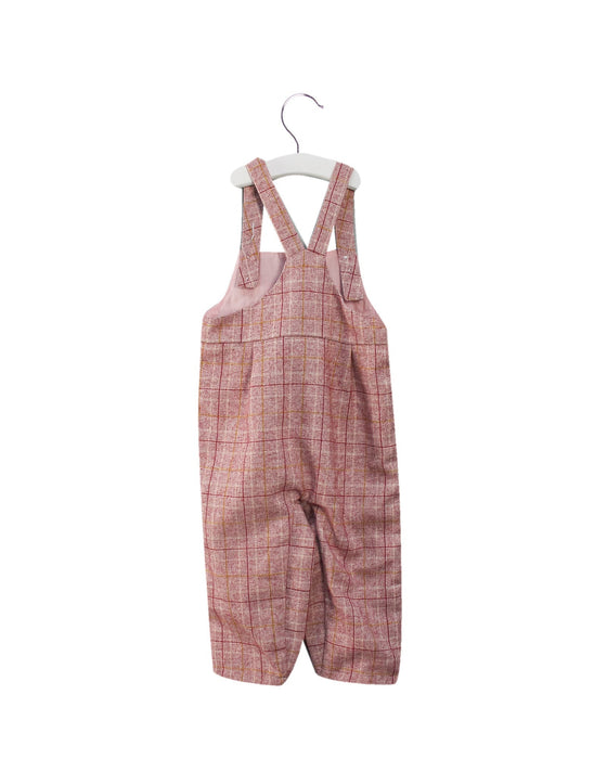 A Pink Long Overalls from Chickeeduck in size 18-24M for girl. (Back View)