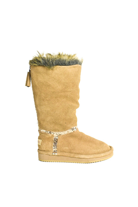 A Beige Boots & Booties from Juicy Couture in size 7Y for girl. (Back View)