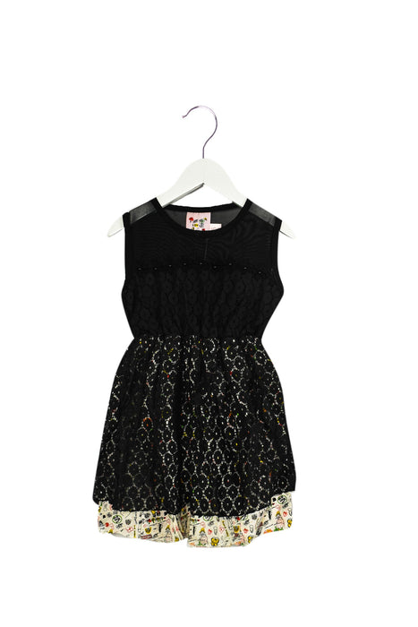 A Black Sleeveless Dresses from Lovie by Mary J in size 2T for girl. (Front View)