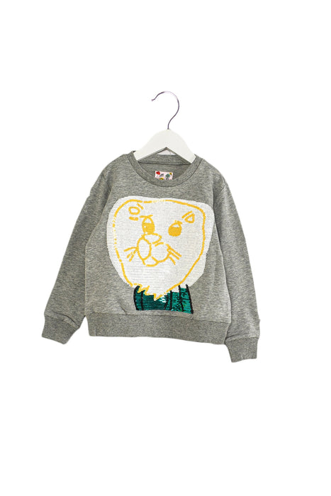 A Grey Crewneck Sweatshirts from Lovie by Mary J in size 2T for girl. (Front View)